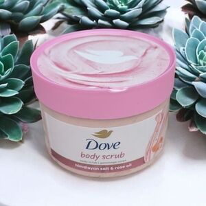 Dove Pink Body Scrub with Himalayan Salt & Rose Oil 10.5 Fl Oz